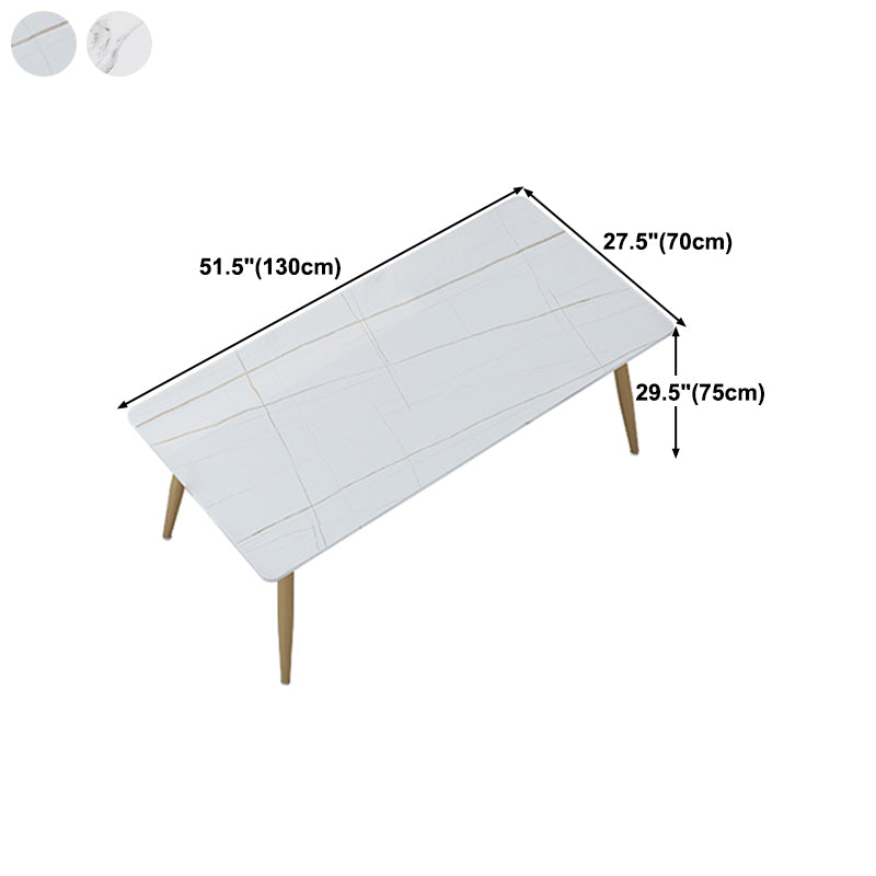 Mesa de la base de oro de la piedra mesa de cocina mesa de comedor de rectángulo de lujo tradicional