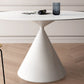 Contemporary Pedestal Dining Table Round Stone Furniture for Dining Room