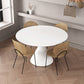 Contemporary Pedestal Dining Table Round Stone Furniture for Dining Room