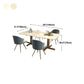 Mesa de comedor de lujo tradicional mesa de comedor rectangular de mármol blanco para casa