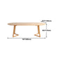 Table à manger en bois massif table de restauration de style contemporain ovale pour cuisine à la maison