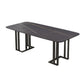 Traditional Luxury Dining Table White and Black Marble Rectangle Dining Table for Home Black Black Clearhalo 'Dining Tables & Seating' 'Dining Tables' 'dining_table' 'furn' 'furn_dining_table' 'Furniture' 'Kitchen & Dining Furniture' 5382152