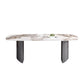 Sintered Stone Top Dining Table in White Modern Rectangle Table with Double Pedestal Clearhalo 'Dining Tables & Seating' 'Dining Tables' 'dining_table' 'furn' 'furn_dining_table' 'Furniture' 'Kitchen & Dining Furniture' 5382182