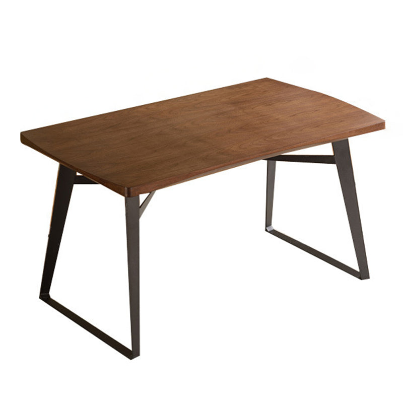 Mesa de comedor de madera sólida mesa de rectángulo de lujo tradicional con base de trineo