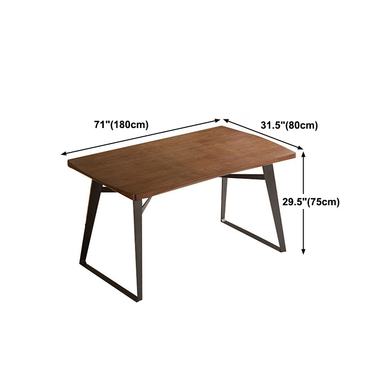 Mesa de comedor de madera sólida mesa de rectángulo de lujo tradicional con base de trineo