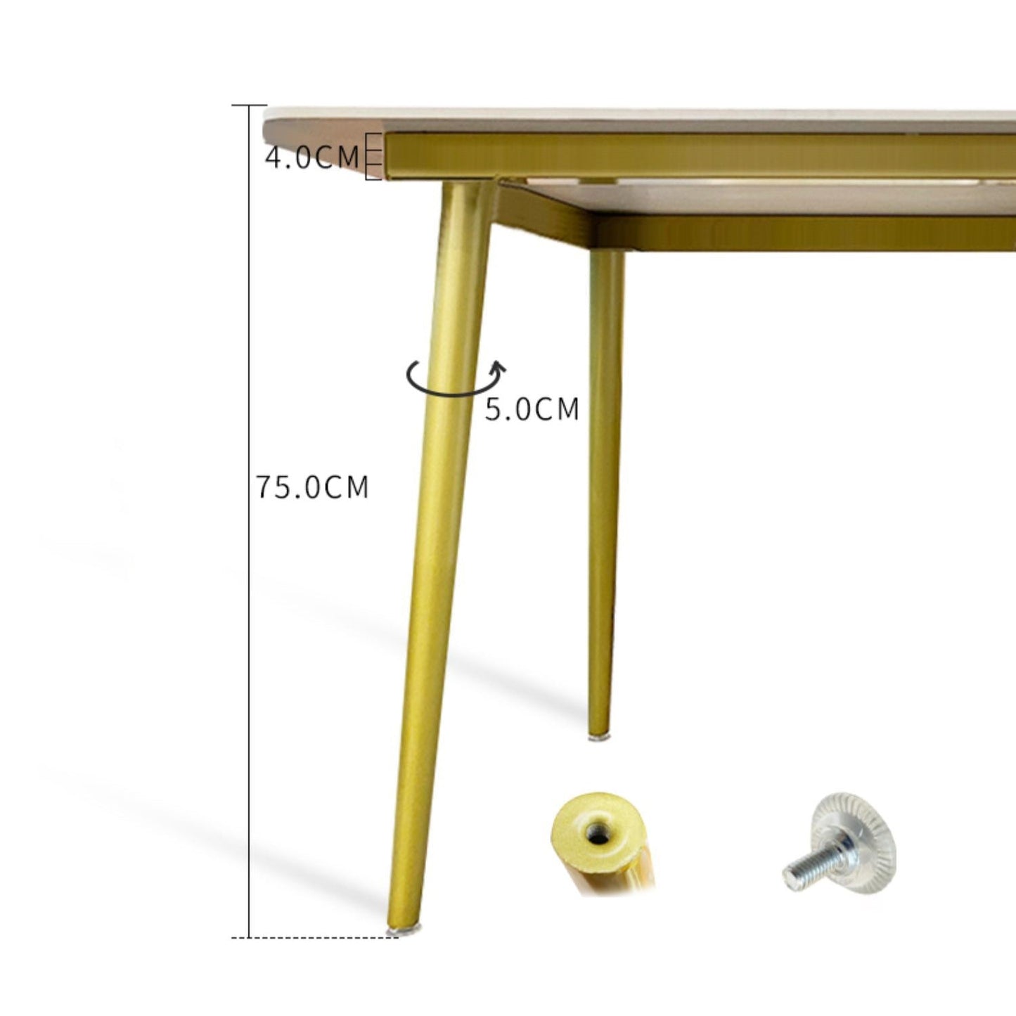 Tavolo da pranzo tradizionale a 4 gambe mobili in pietra per sala da pranzo