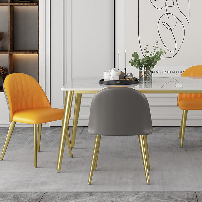 Traditional Luxury 4 Legs Furniture Stone Dining Table for Dining Room Clearhalo 'Dining Tables & Seating' 'Dining Tables' 'dining_table' 'furn' 'furn_dining_table' 'Furniture' 'Kitchen & Dining Furniture' 5382215