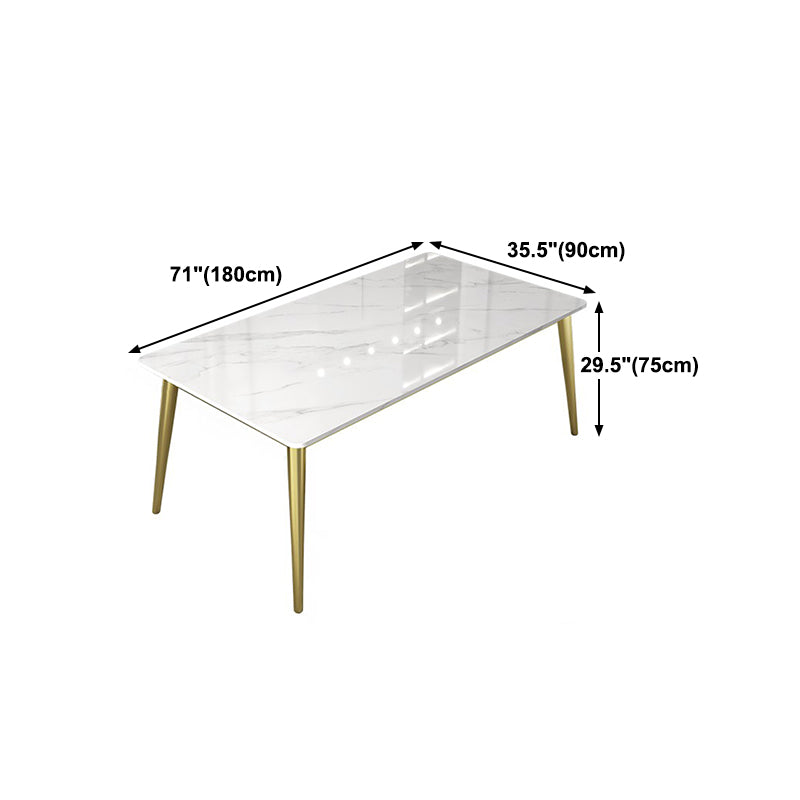 Traditional Luxury 4 Legs Furniture Stone Dining Table for Dining Room Clearhalo 'Dining Tables & Seating' 'Dining Tables' 'dining_table' 'furn' 'furn_dining_table' 'Furniture' 'Kitchen & Dining Furniture' 5382219
