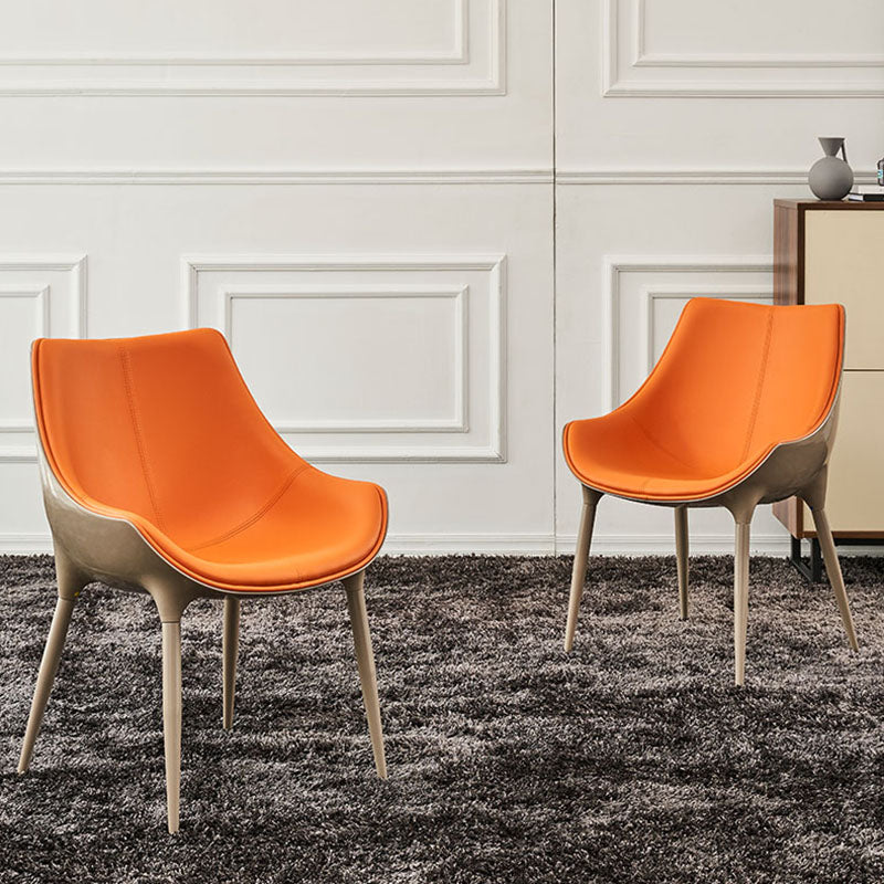 Sedia da pranzo in pelle finta sedia parsons in finitura opaca per casa