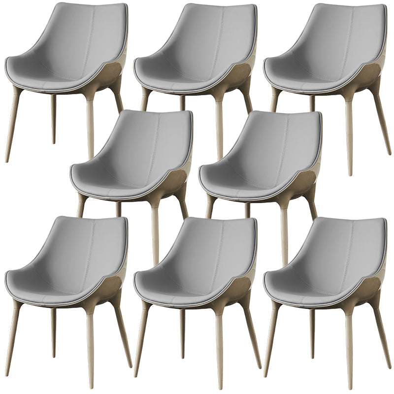 Sedia da pranzo in pelle finta sedia parsons in finitura opaca per casa