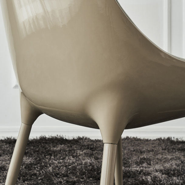 Sedia da pranzo in pelle finta sedia parsons in finitura opaca per casa