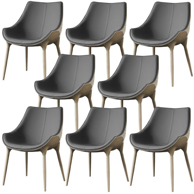 Sedia da pranzo in pelle finta sedia parsons in finitura opaca per casa