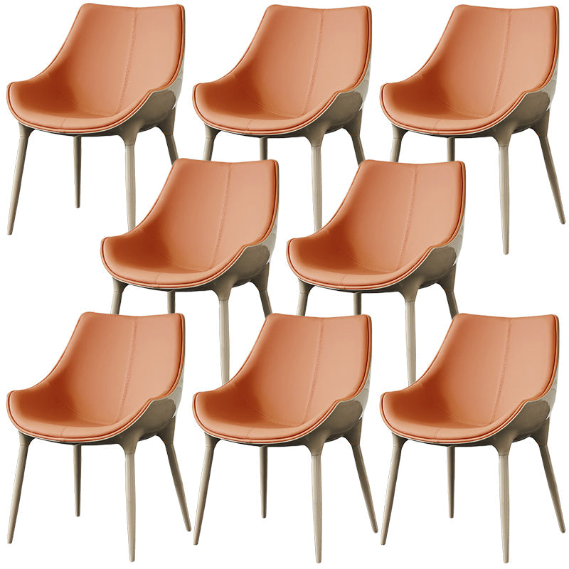 Sedia da pranzo in pelle finta sedia parsons in finitura opaca per casa