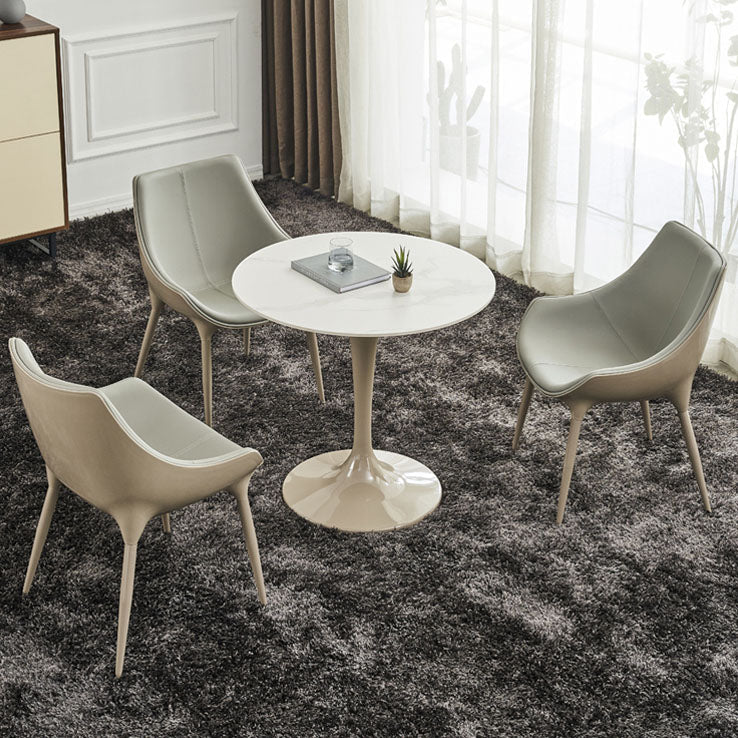 Sedia da pranzo in pelle finta sedia parsons in finitura opaca per casa