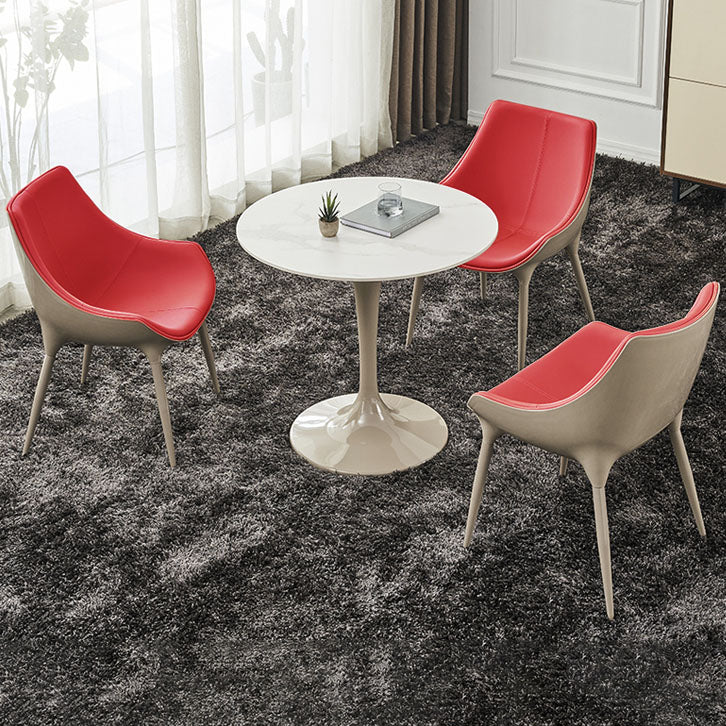 Sedia da pranzo in pelle finta sedia parsons in finitura opaca per casa