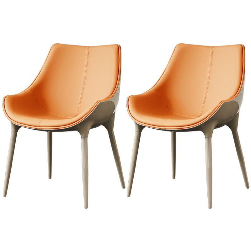 Sedia da pranzo in pelle finta sedia parsons in finitura opaca per casa