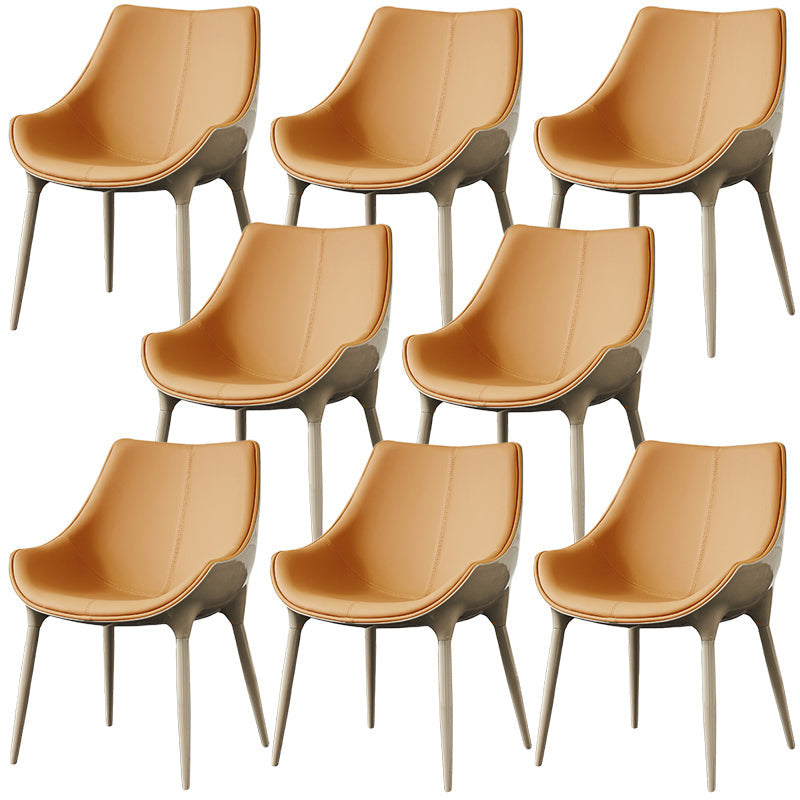 Sedia da pranzo in pelle finta sedia parsons in finitura opaca per casa