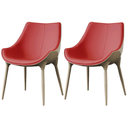 Sedia da pranzo in pelle finta sedia parsons in finitura opaca per casa