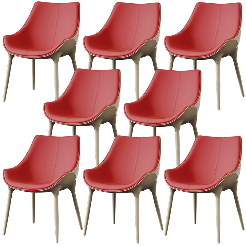 Sedia da pranzo in pelle finta sedia parsons in finitura opaca per casa