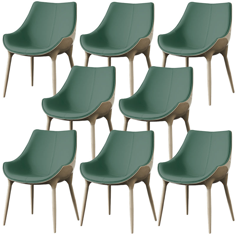 Sedia da pranzo in pelle finta sedia parsons in finitura opaca per casa