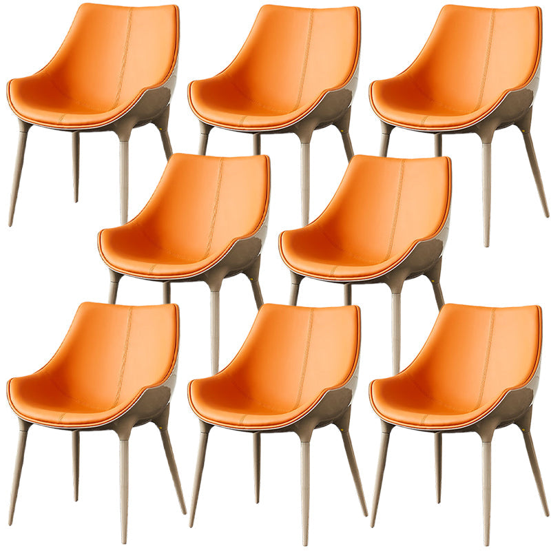 Sedia da pranzo in pelle finta sedia parsons in finitura opaca per casa