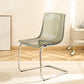 Acrylic Dining Armchair Contemporary Side Chair with Silver Base