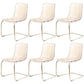 Acrylic Dining Armchair Contemporary Side Chair with Silver Base