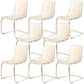 Acrylic Dining Armchair Contemporary Side Chair with Silver Base