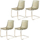 Acrylic Dining Armchair Contemporary Side Chair with Silver Base