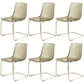 Acrylic Dining Armchair Contemporary Side Chair with Silver Base