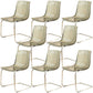 Acrylic Dining Armchair Contemporary Side Chair with Silver Base