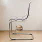 Acrylic Dining Armchair Contemporary Side Chair with Silver Base