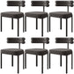 Contemporary Open Back Side Chair Upholstered Armless Dining Chair