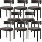 Contemporary Open Back Side Chair Upholstered Armless Dining Chair