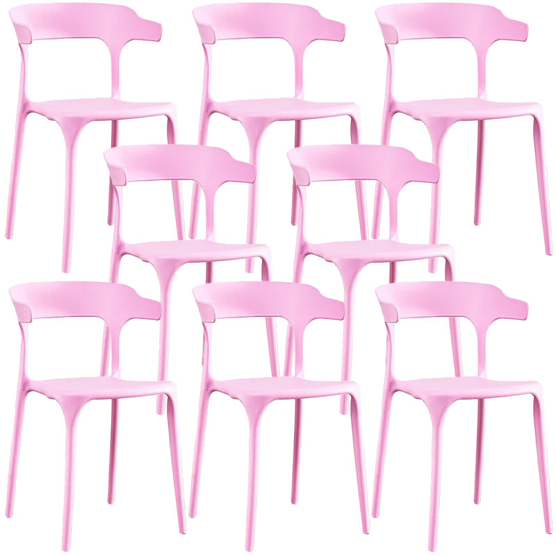 Chaise en plastique ouvert à dos meubles côté pour manger en finition mate