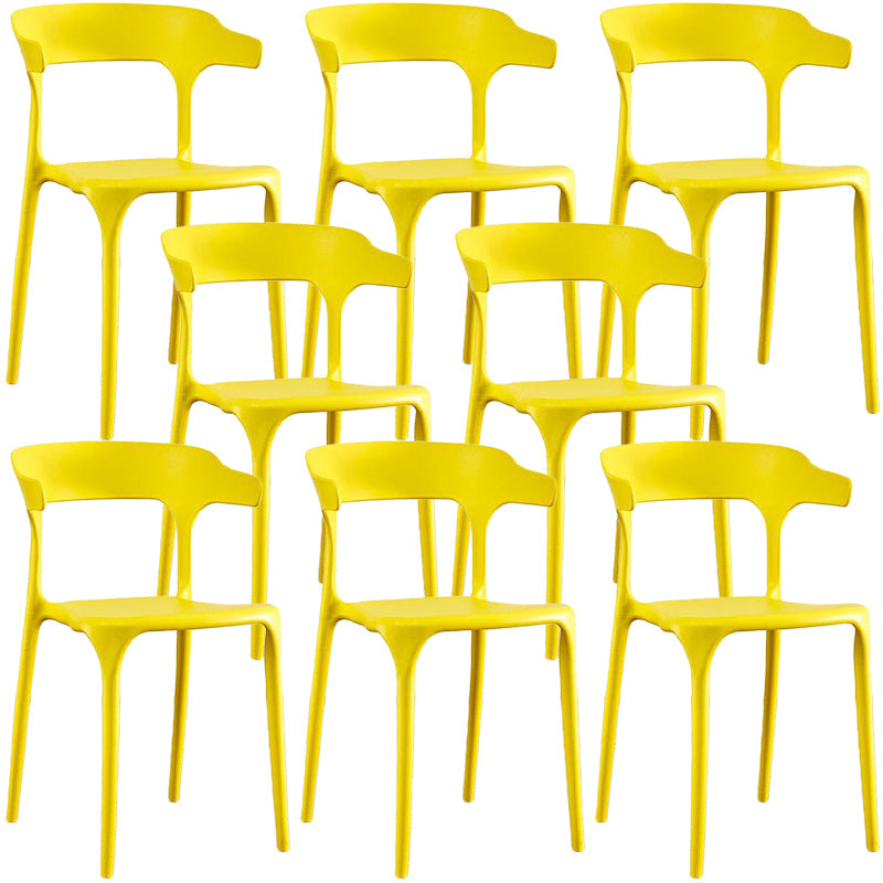 Chaise en plastique ouvert à dos meubles côté pour manger en finition mate