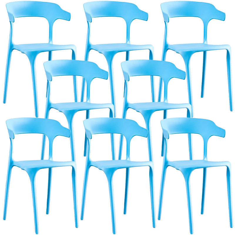 Chaise en plastique ouvert à dos meubles côté pour manger en finition mate