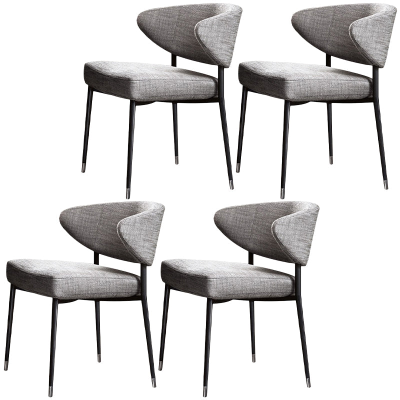 キッチン用のモダンなPUレザーダイニングチェア布張りの腕の椅子