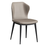 Modern Faux Leather Dining Chair Wingback Side Chair in Matte Finish in Kitchen