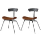 Industrial Dining Side Chair Upholstered Armless Dining Chair