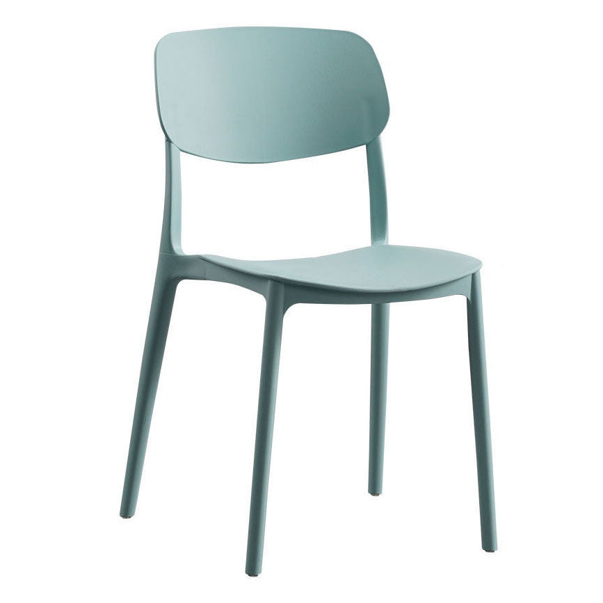 Plastic Dining Chair Open Back Dining Side Furniture in Matte Finish for Home Clearhalo 'Dining Chairs' 'Dining Tables & Seating' 'dining_chair' 'furn' 'furn_dining_chair' 'Furniture' 'Kitchen & Dining Furniture' 5382573