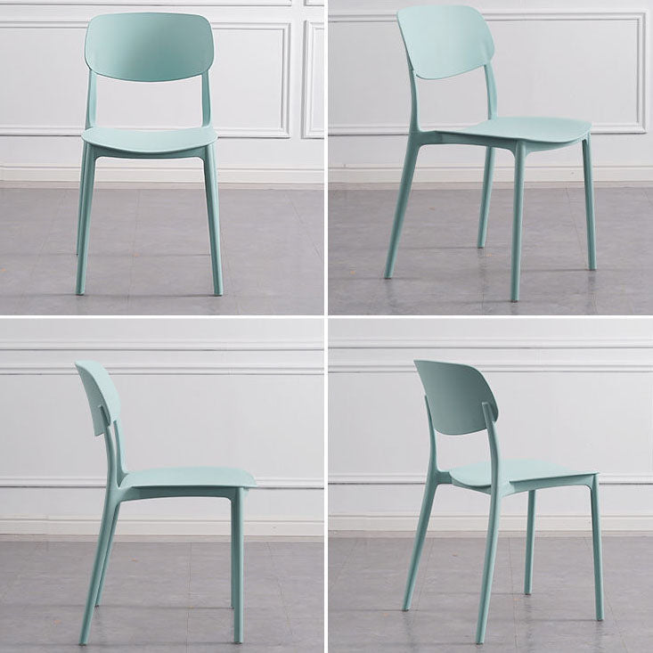 Plastic Dining Chair Open Back Dining Side Furniture in Matte Finish for Home Clearhalo 'Dining Chairs' 'Dining Tables & Seating' 'dining_chair' 'furn' 'furn_dining_chair' 'Furniture' 'Kitchen & Dining Furniture' 5382584