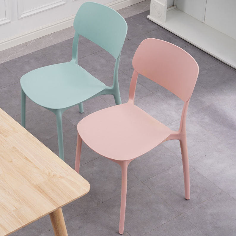 Plastic Dining Chair Open Back Dining Side Furniture in Matte Finish for Home Clearhalo 'Dining Chairs' 'Dining Tables & Seating' 'dining_chair' 'furn' 'furn_dining_chair' 'Furniture' 'Kitchen & Dining Furniture' 5382587