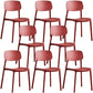 Plastic Dining Chair Open Back Dining Side Furniture in Matte Finish for Home Burgundy 8 Piece Set Clearhalo 'Dining Chairs' 'Dining Tables & Seating' 'dining_chair' 'furn' 'furn_dining_chair' 'Furniture' 'Kitchen & Dining Furniture' 5382594