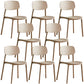 Plastic Dining Chair Open Back Dining Side Furniture in Matte Finish for Home Light Khaki 8 Piece Set Clearhalo 'Dining Chairs' 'Dining Tables & Seating' 'dining_chair' 'furn' 'furn_dining_chair' 'Furniture' 'Kitchen & Dining Furniture' 5382598
