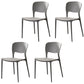 Chaise de salle à manger en plastique moderne meubles côté salle à manger arrière en finition mate pour intérieur