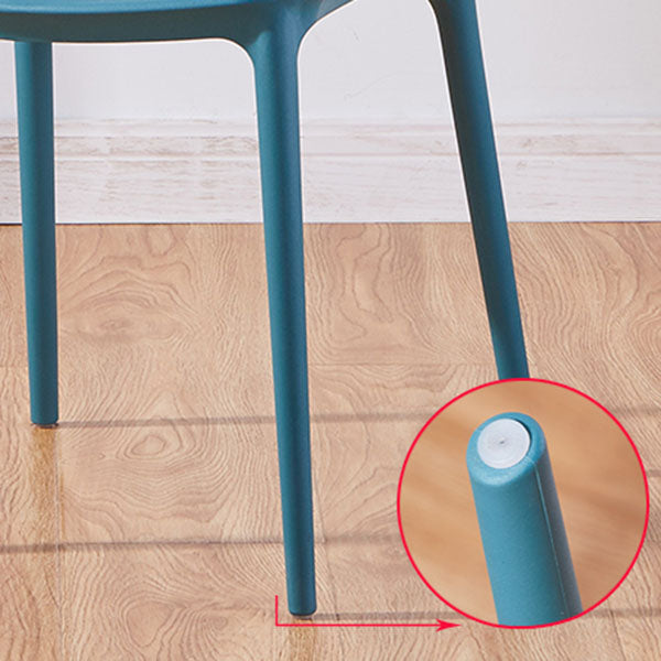 Chaise de salle à manger en plastique moderne meubles côté salle à manger arrière en finition mate pour intérieur