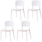 Chaise de salle à manger en plastique moderne meubles côté salle à manger arrière en finition mate pour intérieur