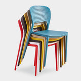 Chaise de salle à manger en plastique moderne meubles côté salle à manger arrière en finition mate pour intérieur