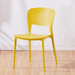 Chaise de salle à manger en plastique moderne meubles côté salle à manger arrière en finition mate pour intérieur